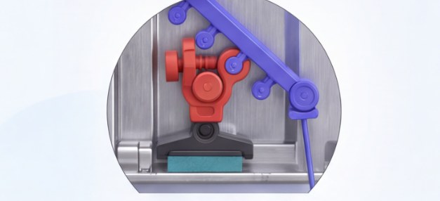 Clip secured to its adaptor